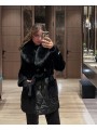 Puffer with Alcantara Fabric Collar and Original Fox Fur